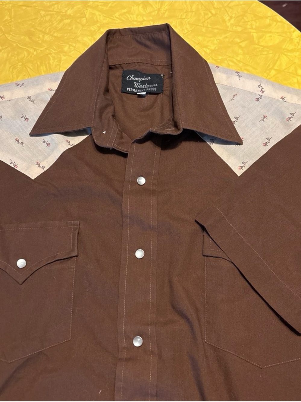 Champion Westerns Pearl Snap Shirt with Rare Floral Yoke